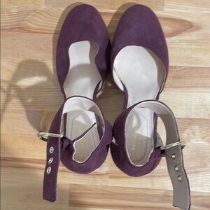 Liz Claiborne Purple Heels with Ankle Strap